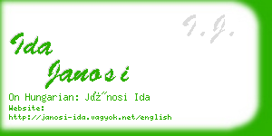 ida janosi business card